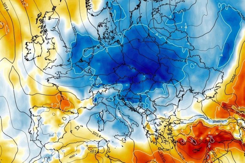 Egy térképes áttekintés segítségével bemutatjuk, hogy mikor érkezik meg a sarkvidéki eredetű hideg levegő Európa területére. - Fedezd fel a részleteket! - Időjárás elemzés